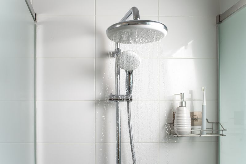 Open Shower with Multiple Showerheads